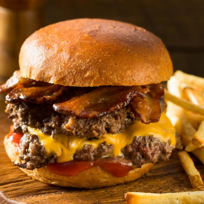 hamburger Bacon
